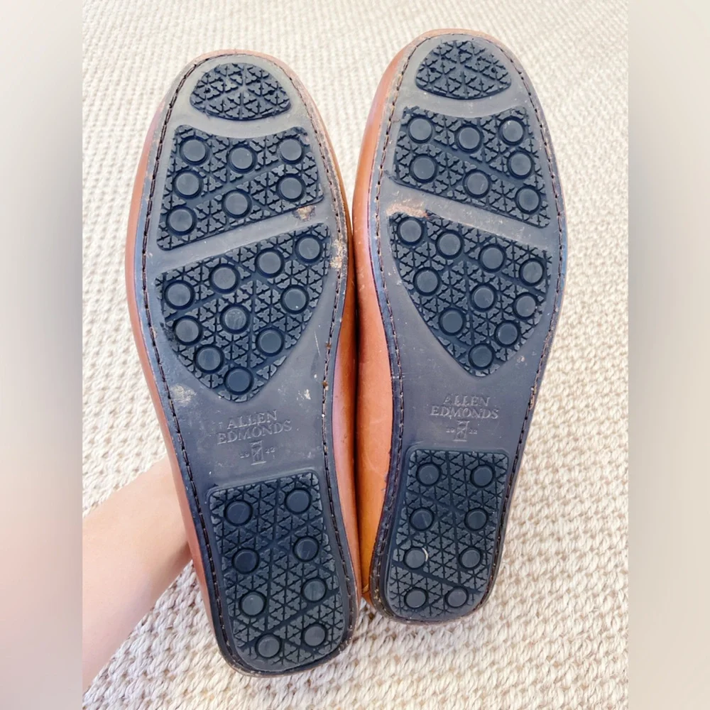 Allen Edmonds Super Sport Moc Toe Penny Loafer Datk Chili Leather Size 10.5 - Picture 7 of 11